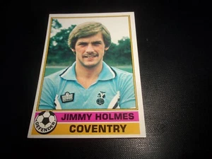 T0PPS 1977 RED BACK CARD JIMMY HOLMES COVENTRY CITY - Picture 1 of 2