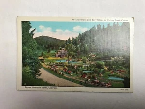 Postal de lino 1950 Tinytown The Toy Village Turkey Creek Colorado publicada - Imagen 1 de 4