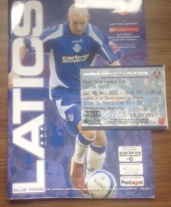 2008-09 Oldham Athletic v Leyton Orient plus free match ticket. Good condition - Picture 1 of 1