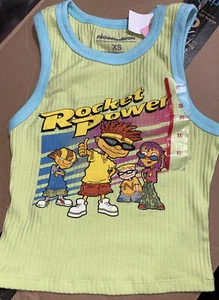 Girls Nickelodeon lettuce green Nickelodeon Cropped Tanktop XS - Picture 1 of 2