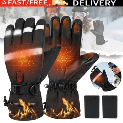 UNBEKANNT Thermo Beheizbare Motorrad Handschuhe Winter Mit Akku Warm Heizhandschuhe Neu