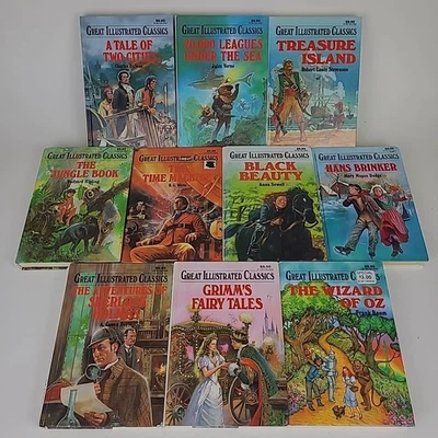 Lot of 10 Great Illustrated Classics Books Set Kids Children Book Hardcover - Image 1 of 4