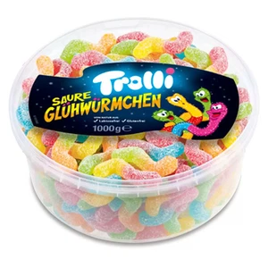 Trolli Sour Glowworms, 1kg - Picture 1 of 3