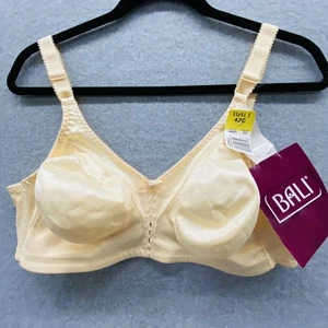 Bali Bra Womens 42C Beige Wirefree Full Coverage Satin Soft Cup Style 3820 - Picture 1 of 4
