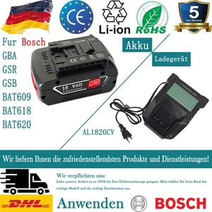 Für Bosch 18V 5.0Ah Ersatzakku GBA GSR GSB BAT609 BAT618 BAT620 & Ladegerät Li-2 - Bild 1 von 16