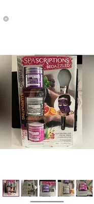 New- Spascriptions Bedazzled 3 pack of glitter face masks with mask applicator - Image 1 of 4