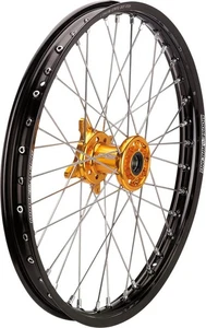 SX-1 Black Gold 1.60x21 Complete Front Wheel Moose SF-16021-BKGD - Picture 1 of 2