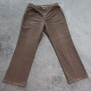 Lauren Jean Co Jeans Womens Size 12 Brown Modern Straight Leg Preppy Stretch - Bild 1 von 15