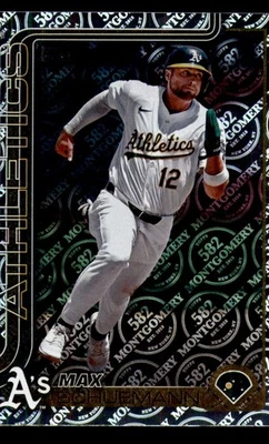 2025 Topps 582 Montgomery Club Parallel 305 Max Schuemann Athletics - Image 1 of 2