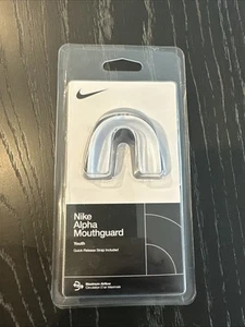Protector bucal Nike Alpha juvenil blanco correa de liberación rápida incluida nuevo con etiquetas - Imagen 1 de 1