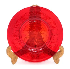 McKee ROCK KRISTALL ROT SALATTELLER 8 5/8" - Bild 1 von 3