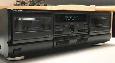 Technics Stereo Cassette Deck RS -TR373 Top. Incl. 2 Cassetten, 2 Cinch Kabel. - Bild 1 von 4