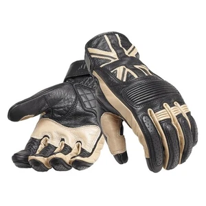 Guanti Moto da Uomo Triumph Mono Flag Black/Bone MGVS17304 - Picture 1 of 7