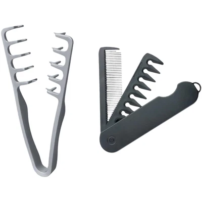 Textured Styling Volumizing Comb Foldable Compact Design Portable Travel Size - Image 1 of 4