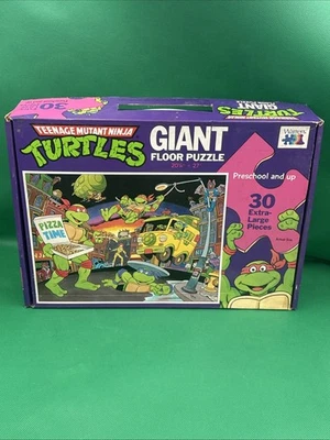 Teenage Mutant Ninja Turtles Vintage TMNT Giant Floor Puzzle RoseArt RARE 1989 - Image 1 of 4