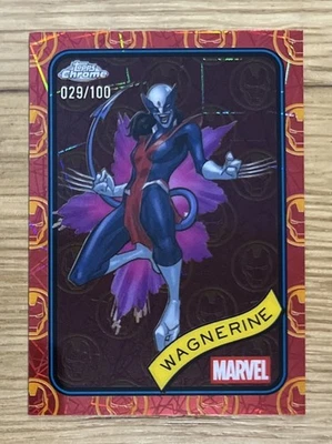 2025 Marvel Topps Chrome Wagnerine IRON-MAN Refractor /100 - MINT PACK FRESH - Image 1 of 2
