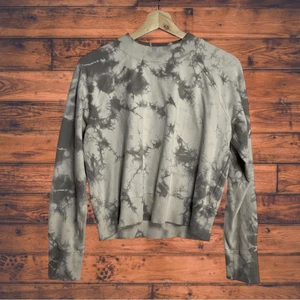 Sudadera corta Lululemon gris tie dye pequeña - Imagen 1 de 5