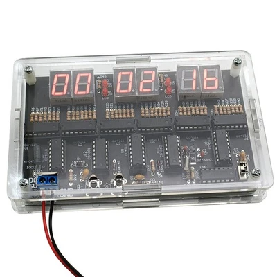 Digital Circuit Clock DIY Electronic Kit Electronic Clock Teaching Kit + Case - Image 1 of 4
