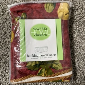 1 cenefa Waverly Home Classics Mistral roja Buckingham francesa 80" x 18" leer - Imagen 1 de 5