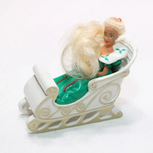 McDonald’s Christmas Barbie Sleigh Happy Meal Toy Vintage - Picture 1 of 10