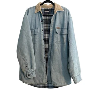 Wolverine Denim Shacket M Mens Thick Fleece Lined Outdoor Western Cowboy Work - Picture 1 of 12
