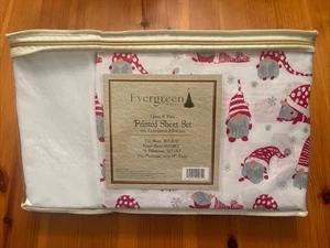 Evergreen Lane QUEEN 6-teiliges Lakenset (4) bestickte Kissenbezüge Weihnachten - Bild 1 von 15