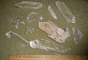 8 Selenite Gypsum Natural Crystal Specimens  Butterfly shape others - Picture 1 of 7