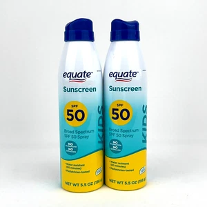 NEW Equate Kids Sunscreen Broad Spectrum SPF 50 Water Resistant 2 Pack-03/2027 - Picture 1 of 7