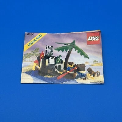 Vtg 1989 Lego Legoland Pirate 6260 Shipwreck Island Instruction Manual ONLY - Image 1 of 3