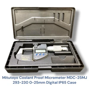 Micrómetro a prueba de refrigerante Mitutoyo MDC-25MJ 293-230 0-25mm Estuche digital IP65 - Imagen 1 de 8