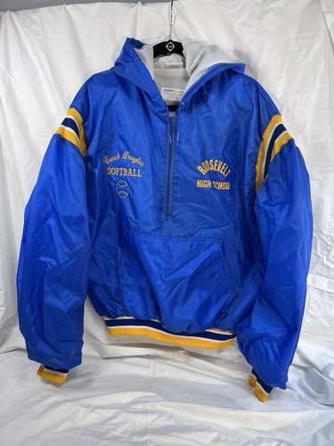 COACH Giacca a vento vintage Birdie XXL Roosevelt scuola superiore allenatore Douglas softball