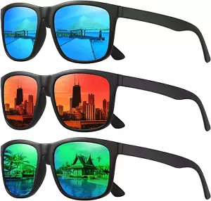 3 Pack Polarized Men Women Sunglasses Outdoor Glasses Fishing Driving Cycling - Picture 1 of 6