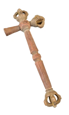 Antique Late 19th C Hand Carved Buddhist Sculpure Vajra Hammer Tibet - Image 1 of 4