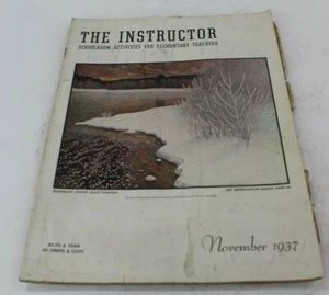 The Instructor November 1937 XLVII No.1 Classroom Magazine for Grade Teachers - Picture 1 of 5