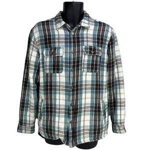 Rip Curl Mens Size L Snap Down Gibbs Flannel Fleece Lined Shirt Jacket Shacket - Picture 1 of 11