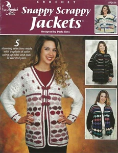 Snappy Scrappy Jackets Crochet Pastel Arches Stained Glass Windows Diamonds - Picture 1 of 2