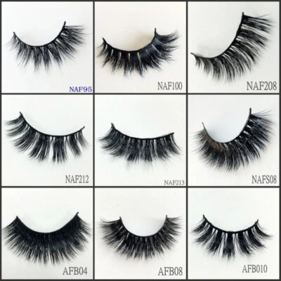 1000Pair 3D Mink Eyelashes Mink Natural Extension Black Soft Lashes Makeup - Image 1 of 4