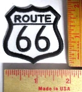route 66 patch vintage RT66 highway collectible biker vest hat emblem -small 2" - Picture 1 of 1