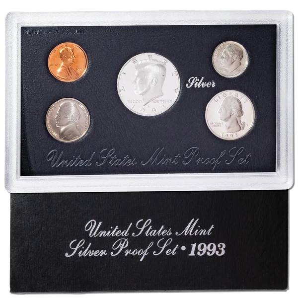 1993-S US Mint Silver Proof Set 5 Coin Set OGP Original Government Packaging - Image 1 of 1