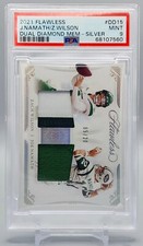 2021 Panini Flawless Silver Dual Diamond Joe Namath Zach Wilson Patch /20 PSA 9