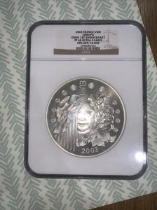 2003 FRANCE THE GODDESS EUROPA Huge 1 KILO Kg SILVER €50 EURO COIN - Picture 1 of 5