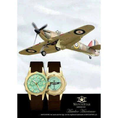 WATCHSTAR BRITISH WWII HAWKER HURRICANE ADN AUTOMÁTICO 33 JOYAS CRONÓGRAFO Foto 1 de 4