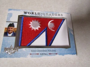 DECISION 2024 POLITICAL TRADING CARD WORLD LEADER RAM CHANDRA POUDEL NEPAL FLAG - Picture 1 of 3