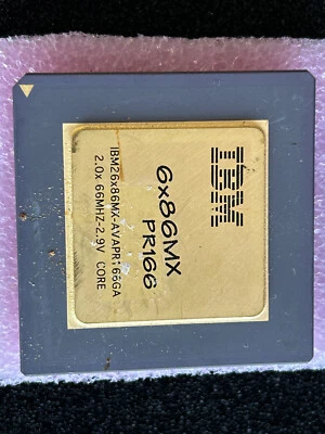 IBM 6x86MX PR166 6x86MX-AVAPR166GA rare AVAPR166GA 2.0X 66MHZ vintage CPU GOLD - Image 1 of 2