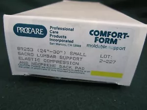 ProCare Sacro Supporto Lombare ~ Compressione Elastica ~ Piccolo (24" - 30") ~ 89253 - Foto 1 di 4