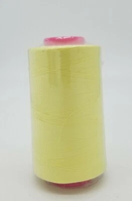 1 Big Spool Light / Pastel Yellow Sewing Thread 6000 YARDS Cone T27 S2 Quality - Image 1 of 4