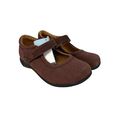 NWD Angel Baby Shoes Brown Hook & Loop Closure Girls Mary Jane Shoes 6 - Image 1 of 4