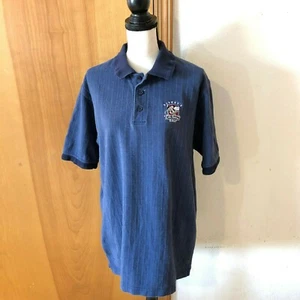 Disney Golf Collection Mens L Blue Combed Cotton Polo Mickey All-Century Golf - Picture 1 of 5