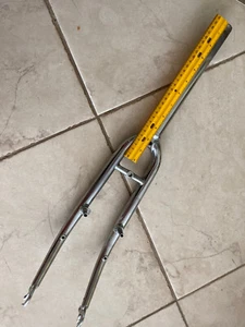 Easy Racers recumbent bike fork 1" threaded steerer tube 9 & 3/8" LUGGED CROWN - Picture 1 of 5