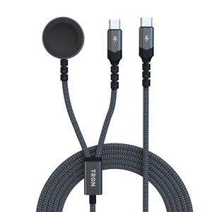 Cable Cargador Trenzado TRON 2 en 1 USB C iWatch | 4FT - Imagen 1 de 3
